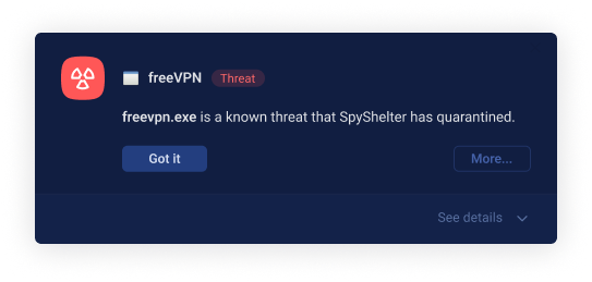 SpyShelter Antispyware Detects And Stops Threat