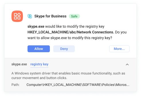 Windows Registry Protection