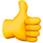 A hand giving the thumbs up sign